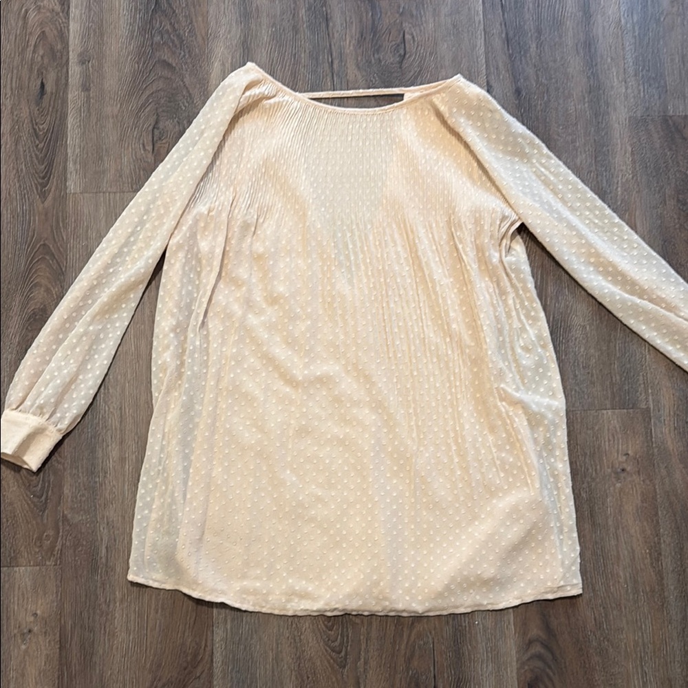 Urban Outfitters Light Peach Relaxed Long Sleeve Dress